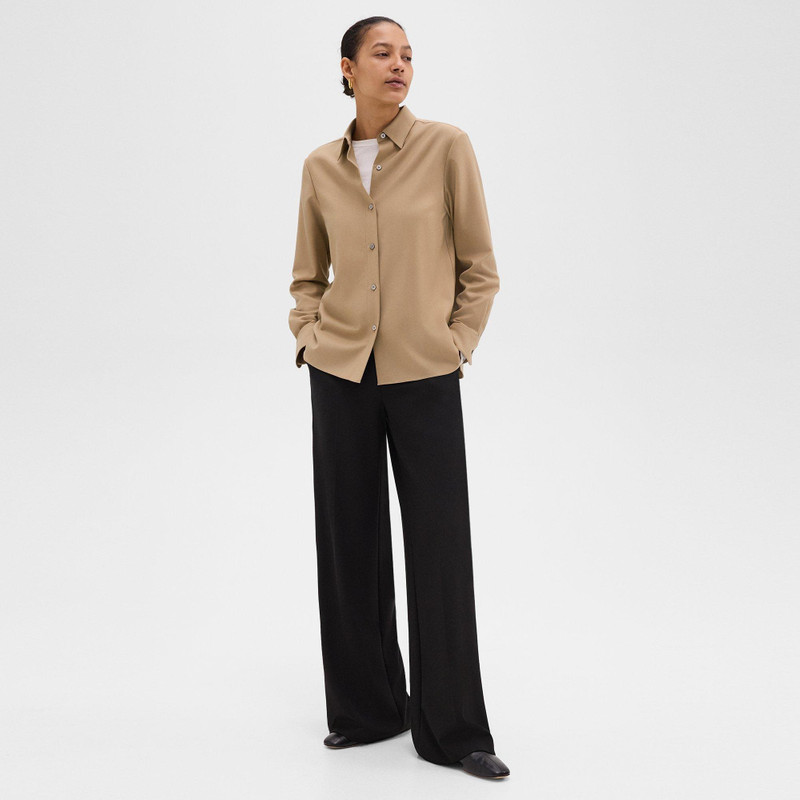 Theory Straight Shirt in Sleek Flannel outlook