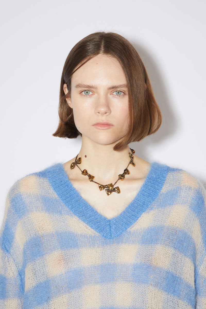 Acne Studios Multi bow necklace - Antique gold outlook