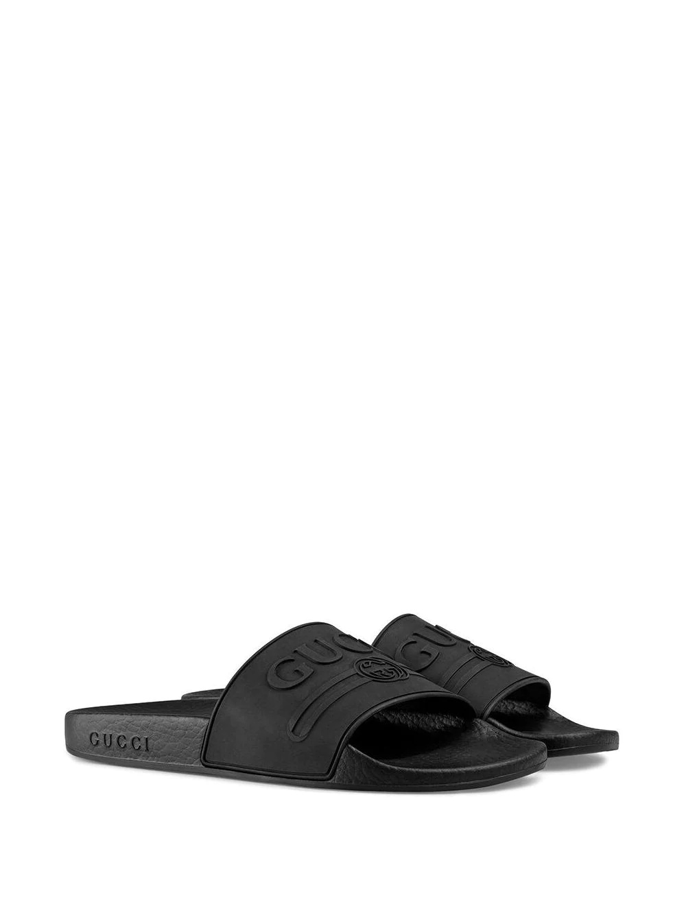 Gucci logo rubber slide sandals - 2