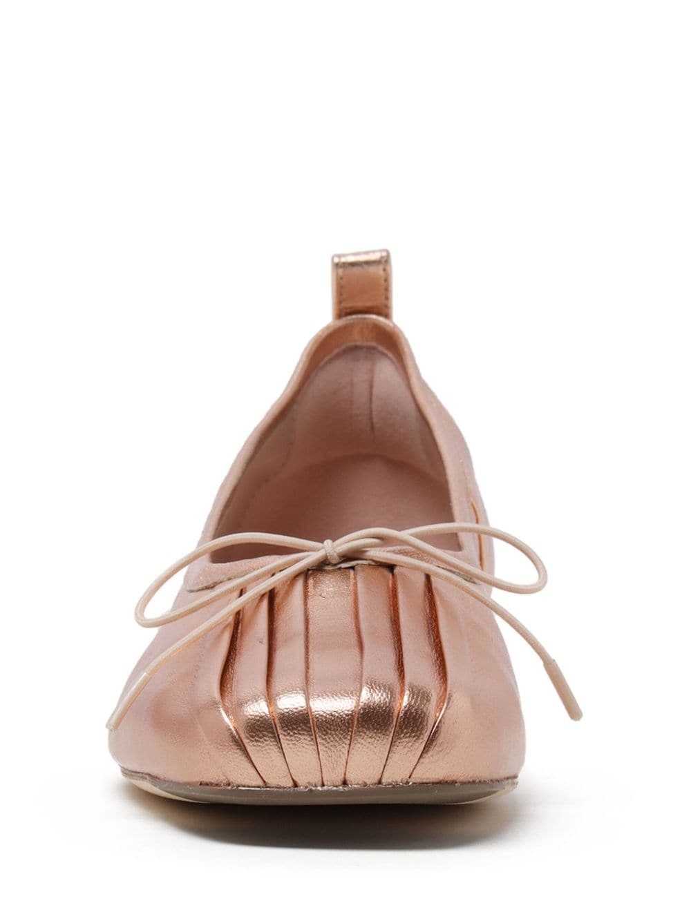 pleated toe ballerina shoes - 4