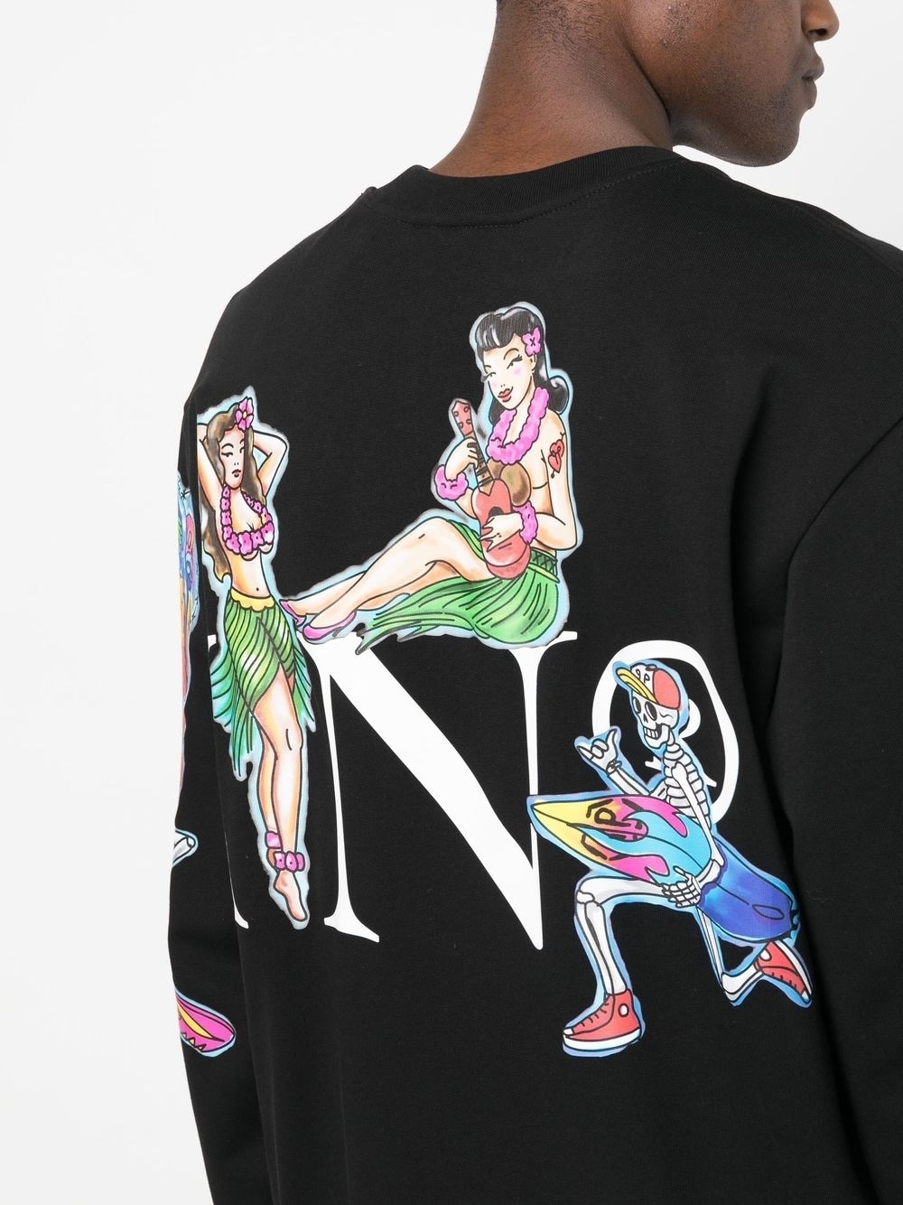 logo-print crew neck sweatshirt - 5