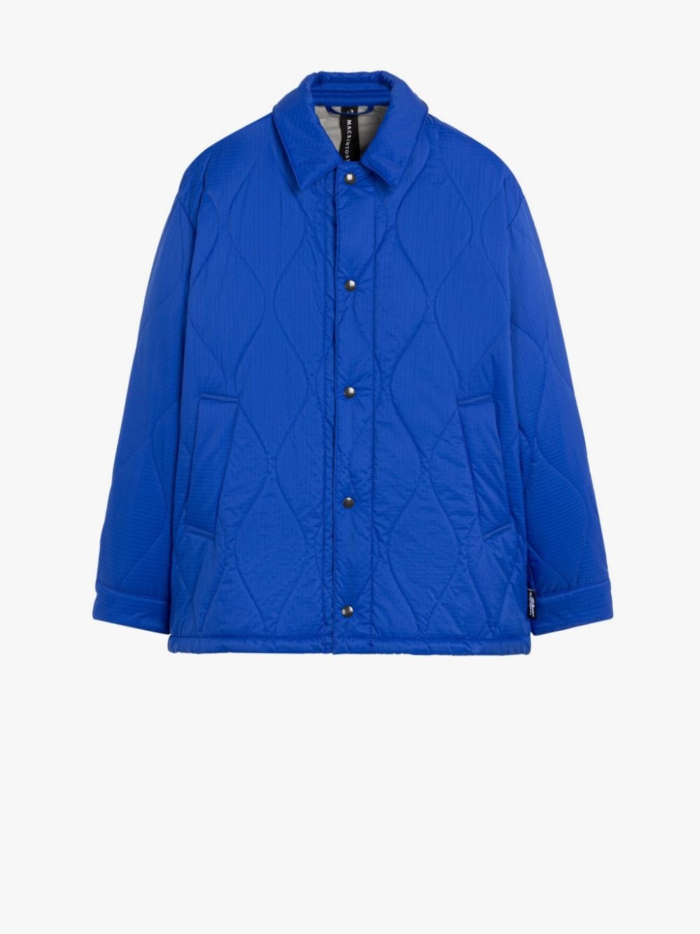 TEEMING BLUE NYLON QUILTED COACH JACKET - 1