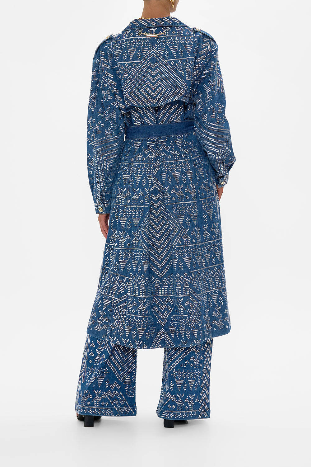 DESERT REIGN LONGLINE BELTED TRENCH COAT - 4