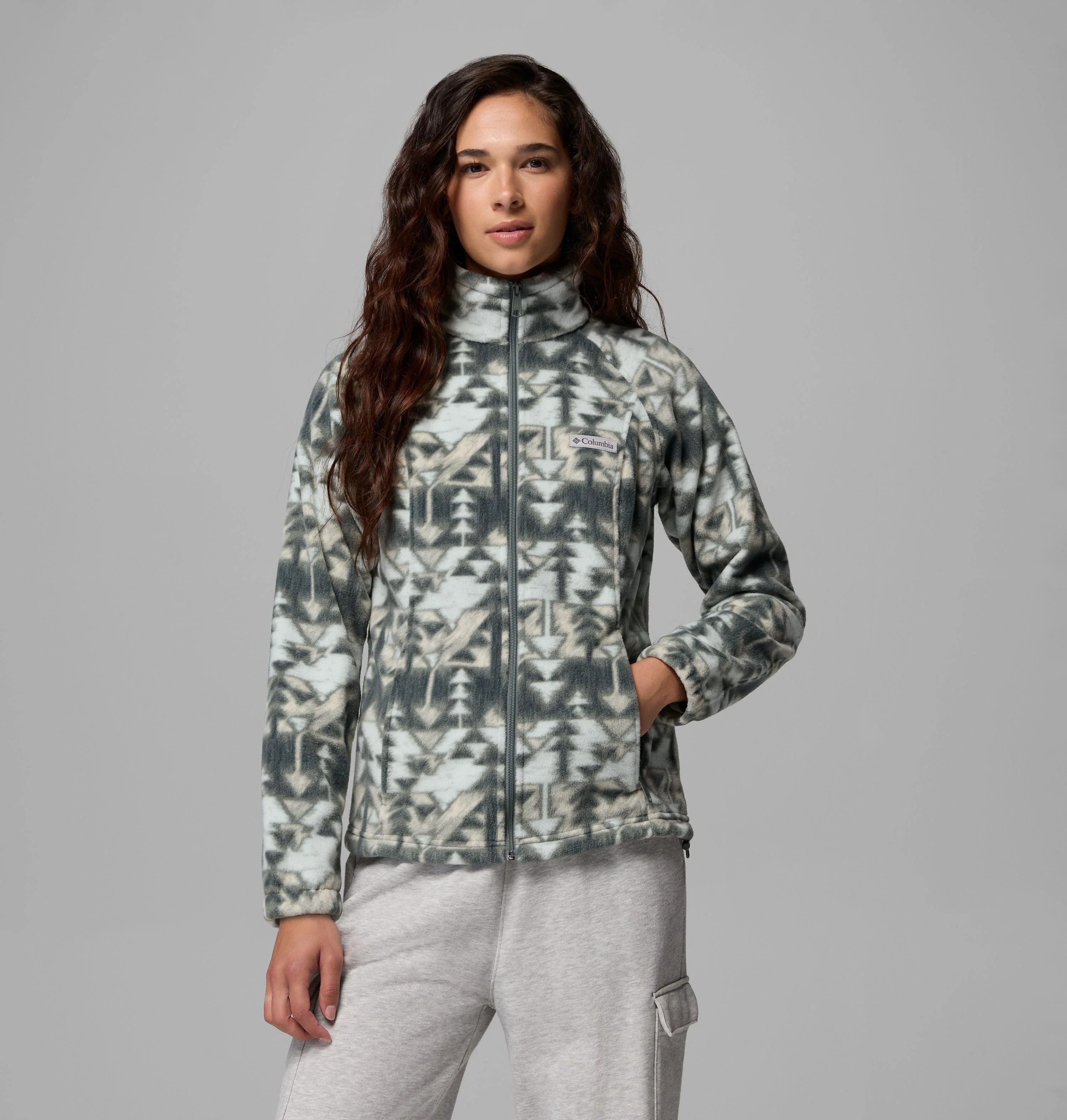Women's Benton Springs Printed Full Zip Fleece Jacket - 1