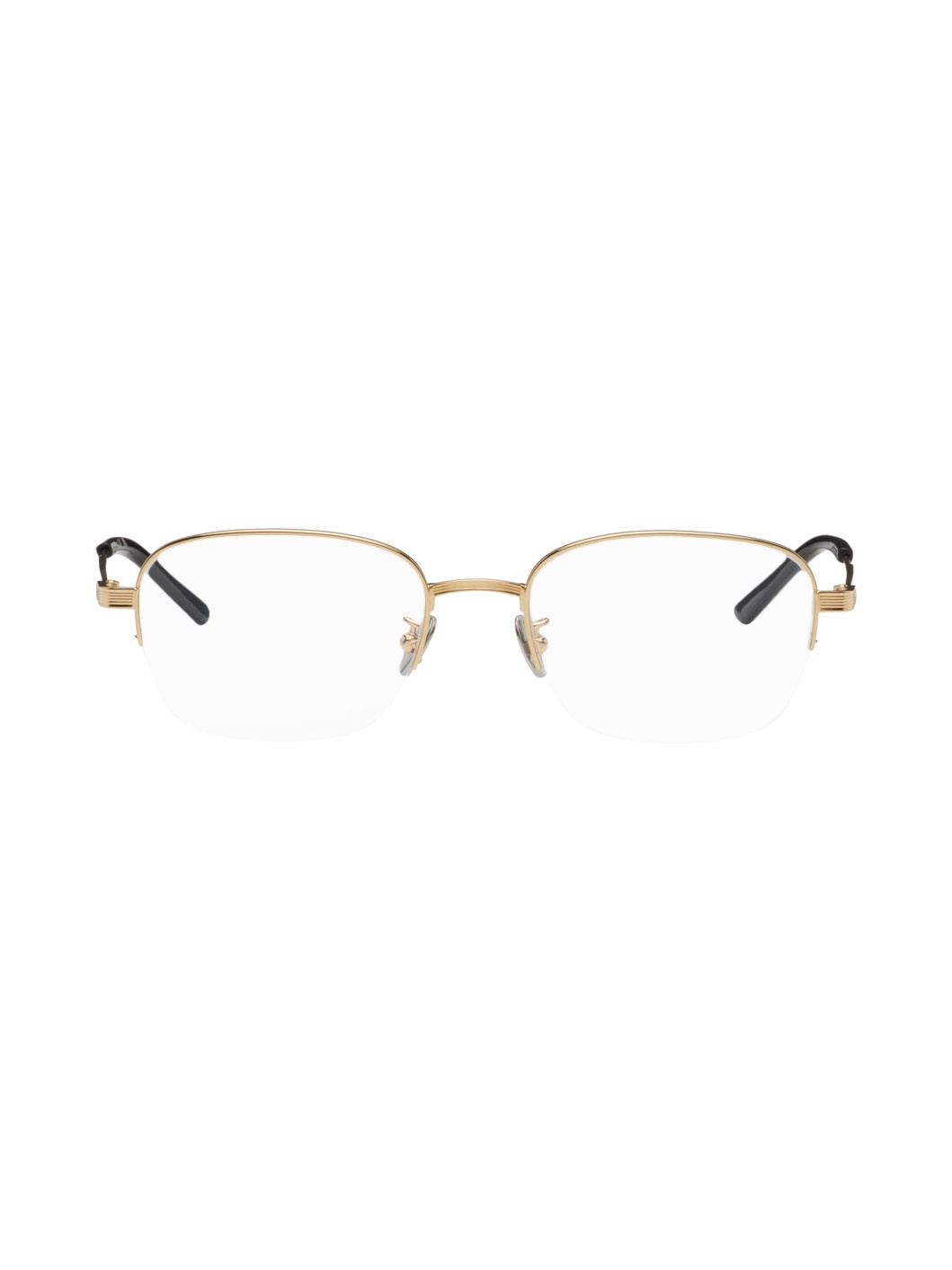 Gold Rectangular Glasses - 1