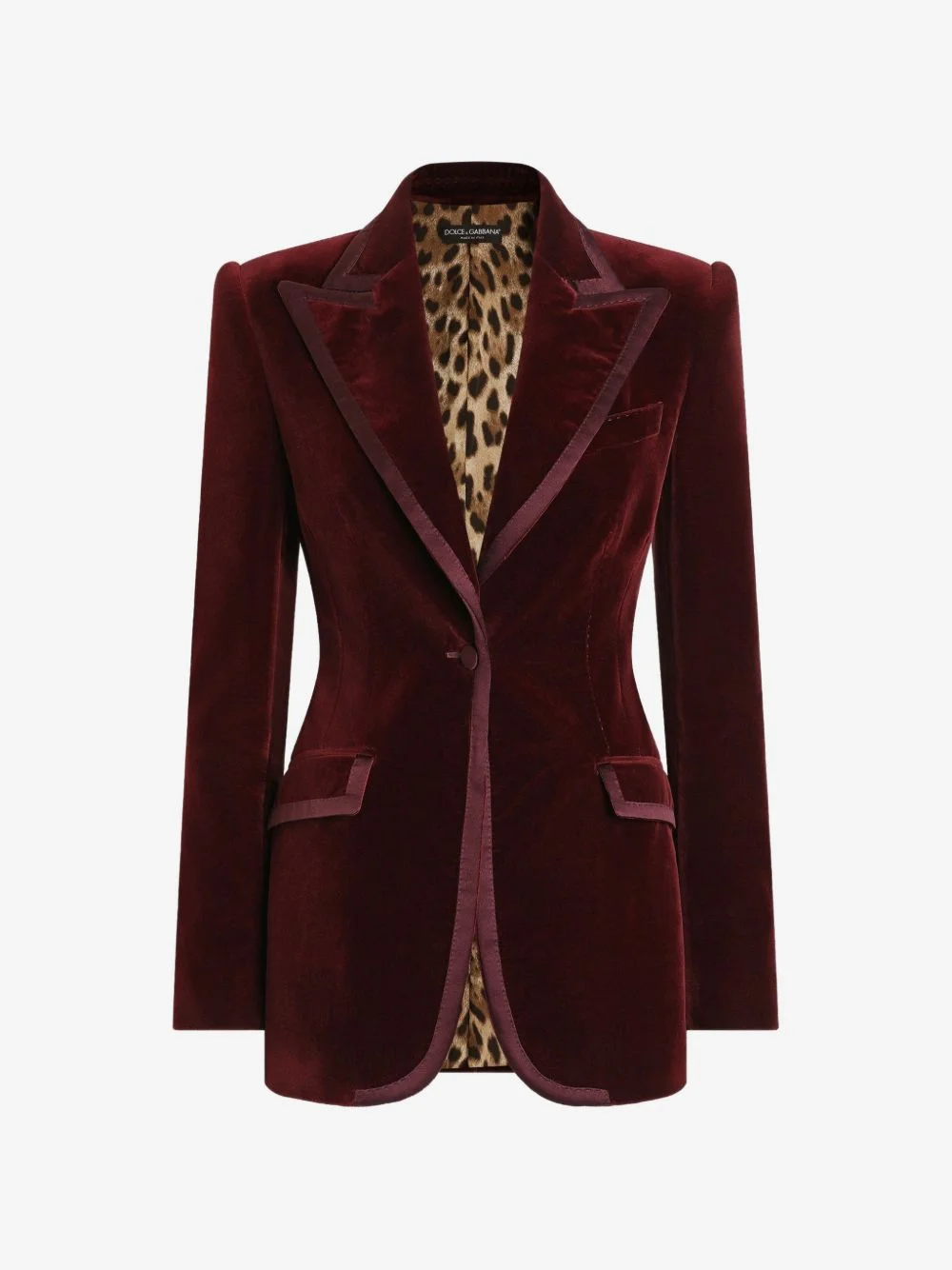 Turlington single-breasted jacket in velvet - 1