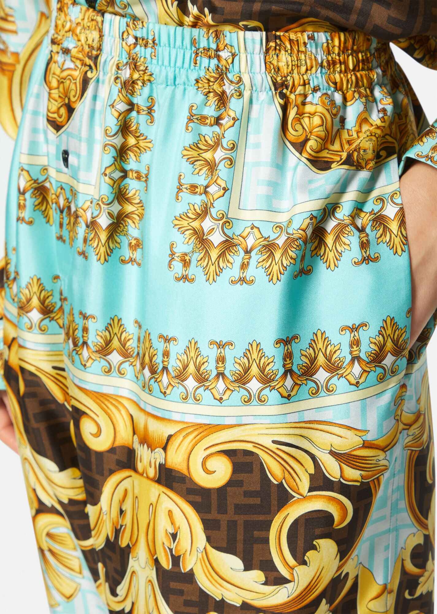 Fendace Gold Baroque Pyjama Bottoms - 5
