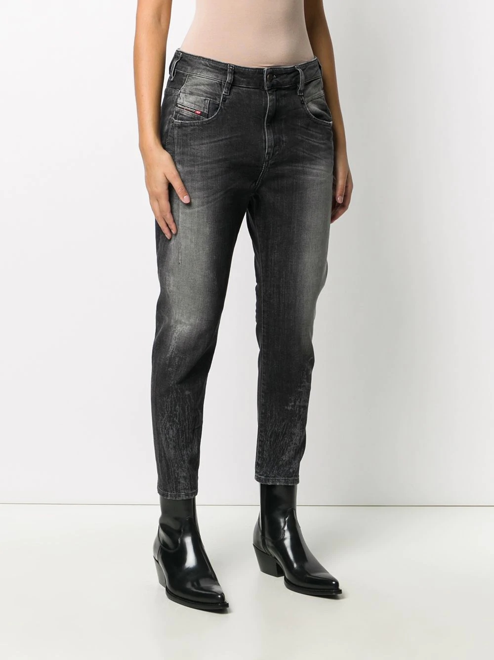 washed skinny-fit denim jeans - 3