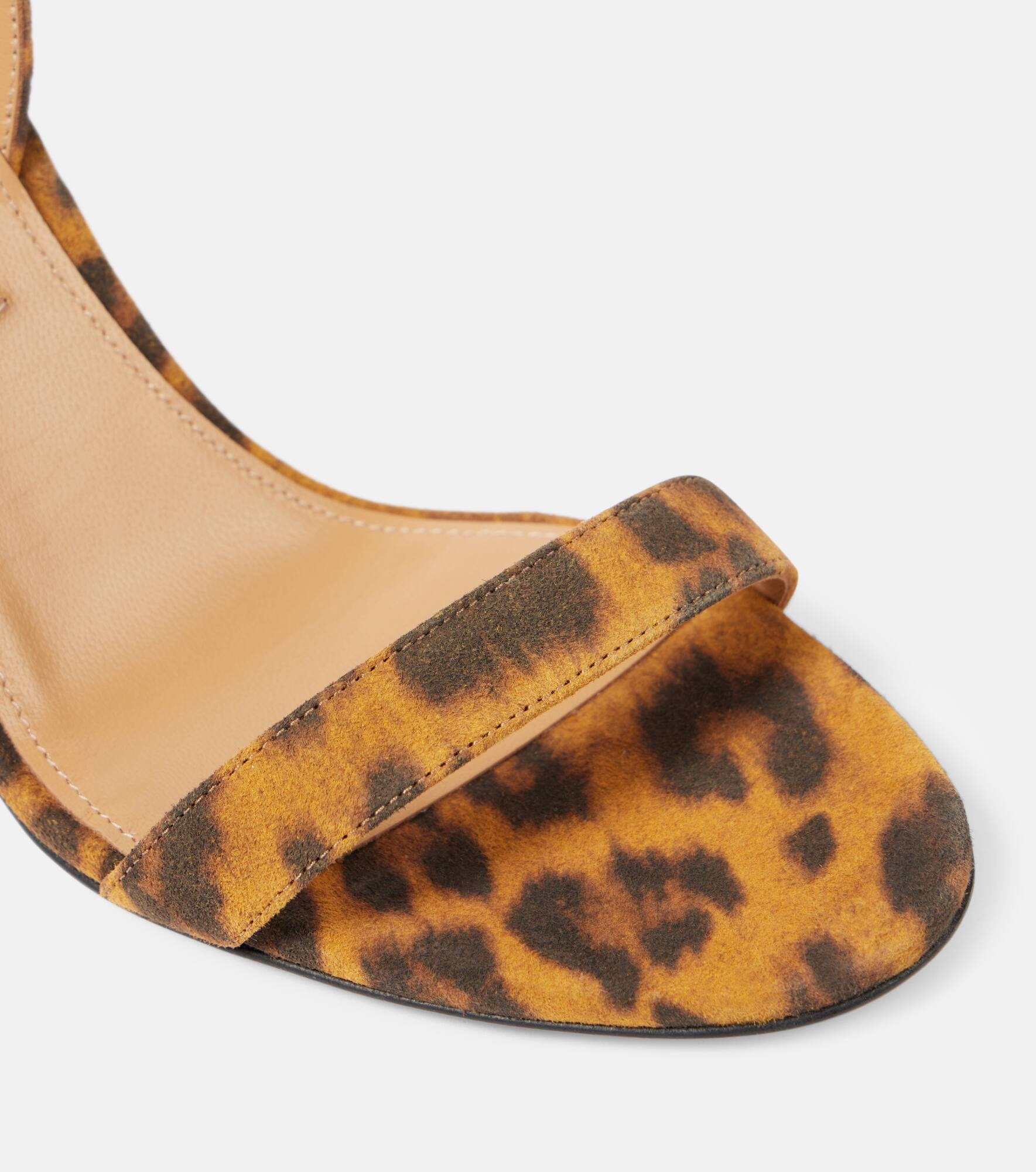 So Nude 85 leopard-print suede sandals - 6