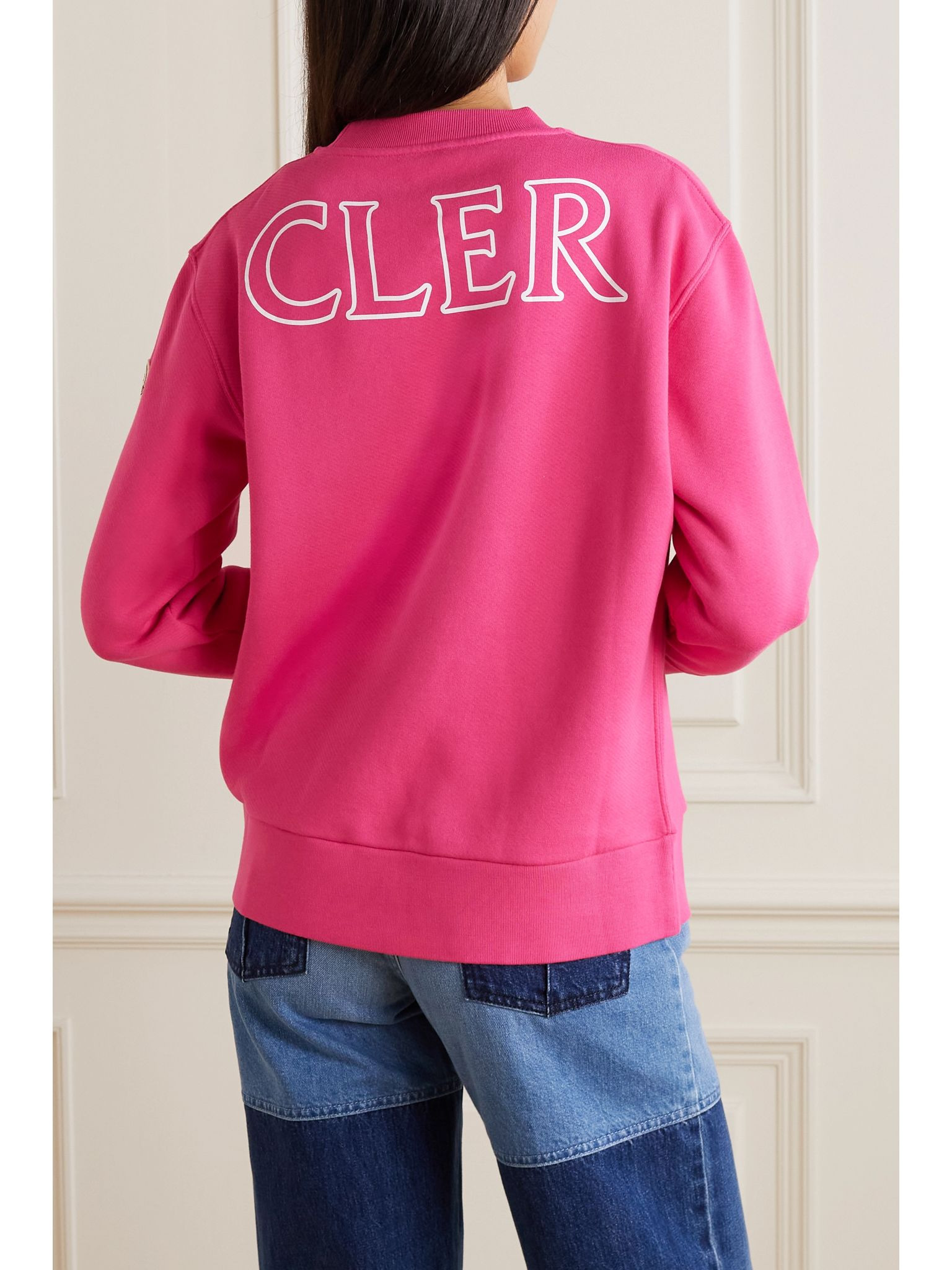Printed cotton-jersey sweatshirt Red - 3