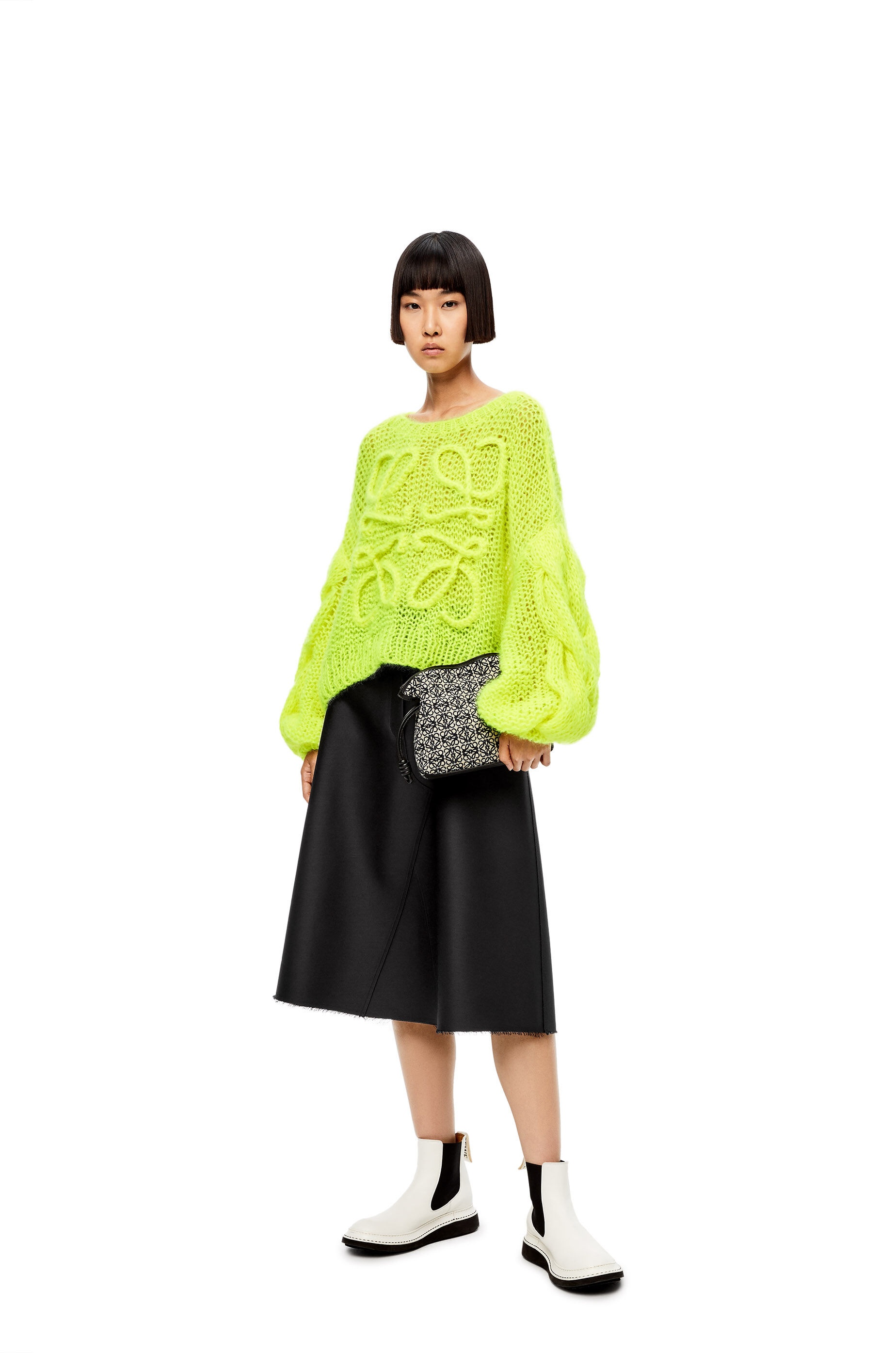 Midi skirt in wool and silk - 2