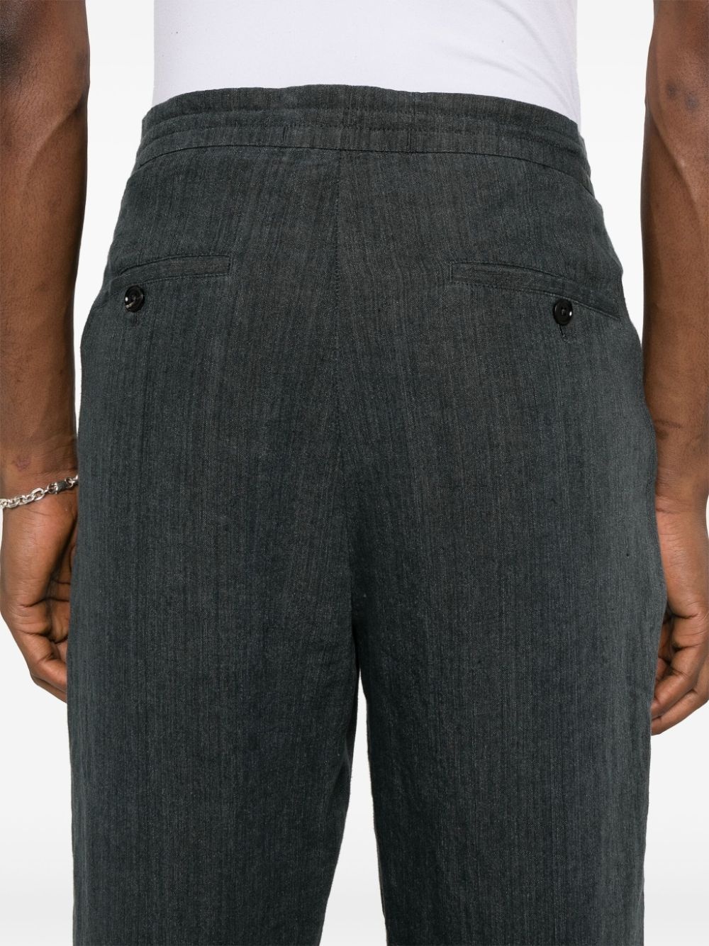 linen chino trousers - 5