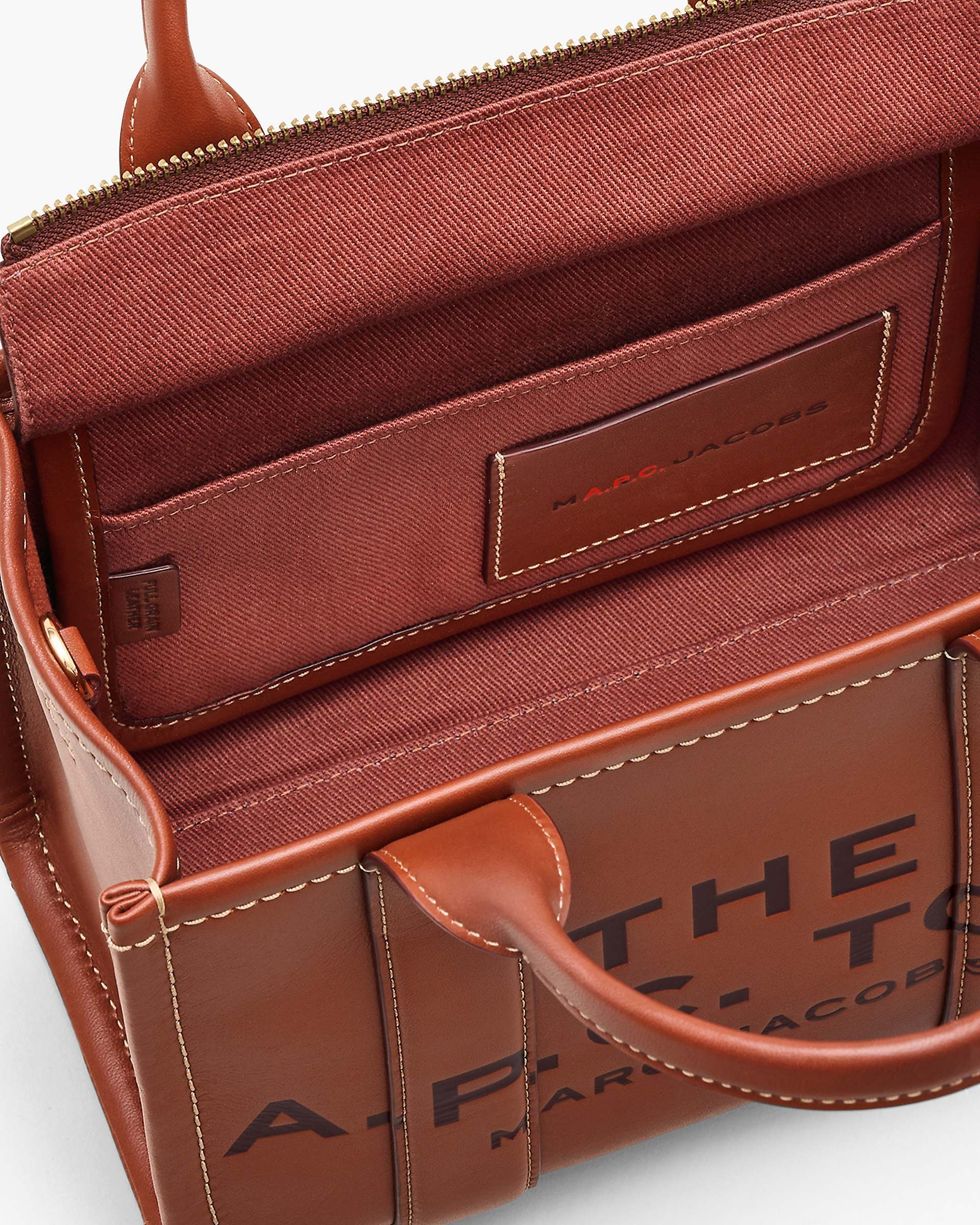 THE A.P.C. X MARC JACOBS LEATHER SMALL TOTE BAG - 7
