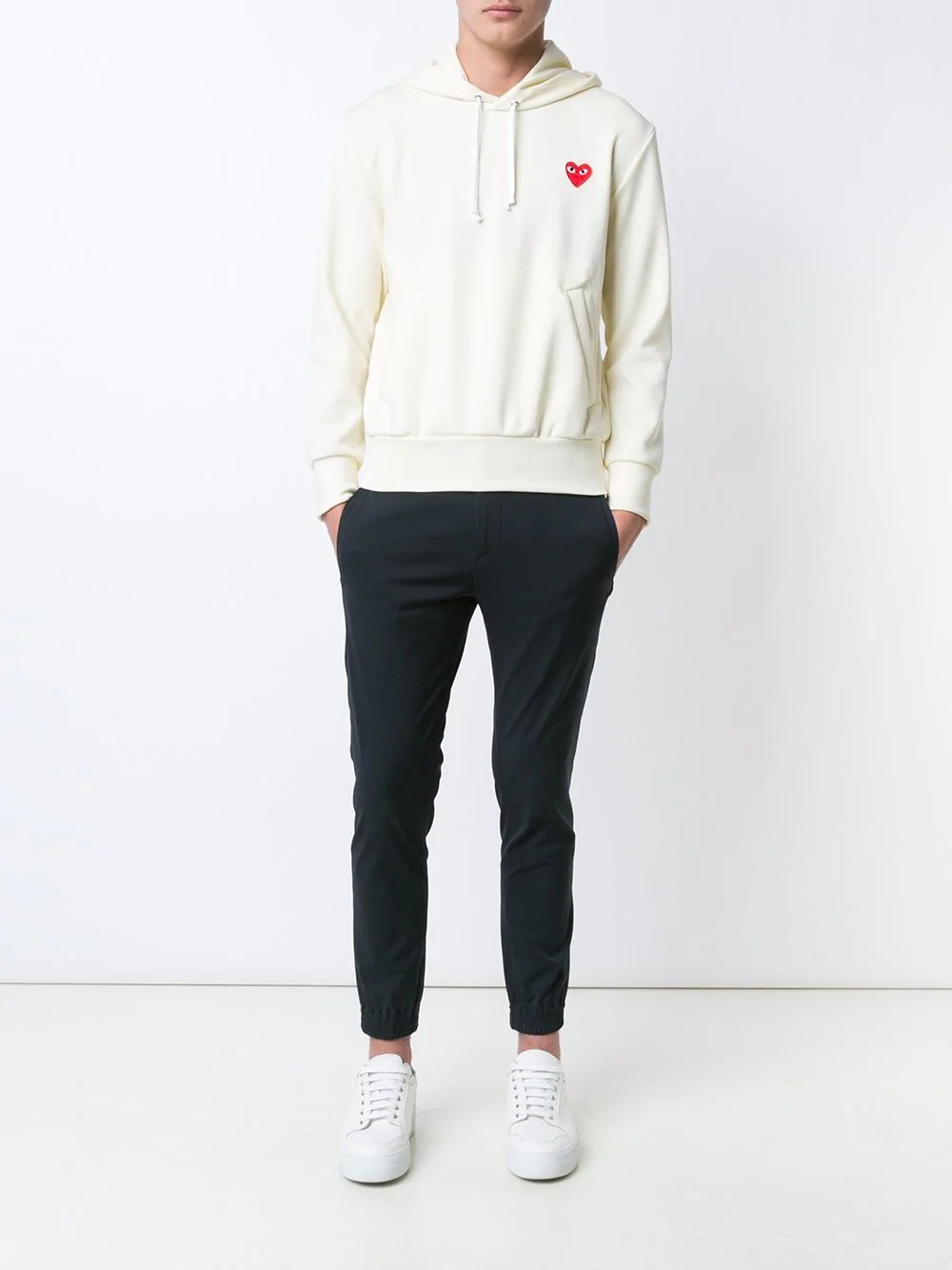 heart appliqué hoodie - 2