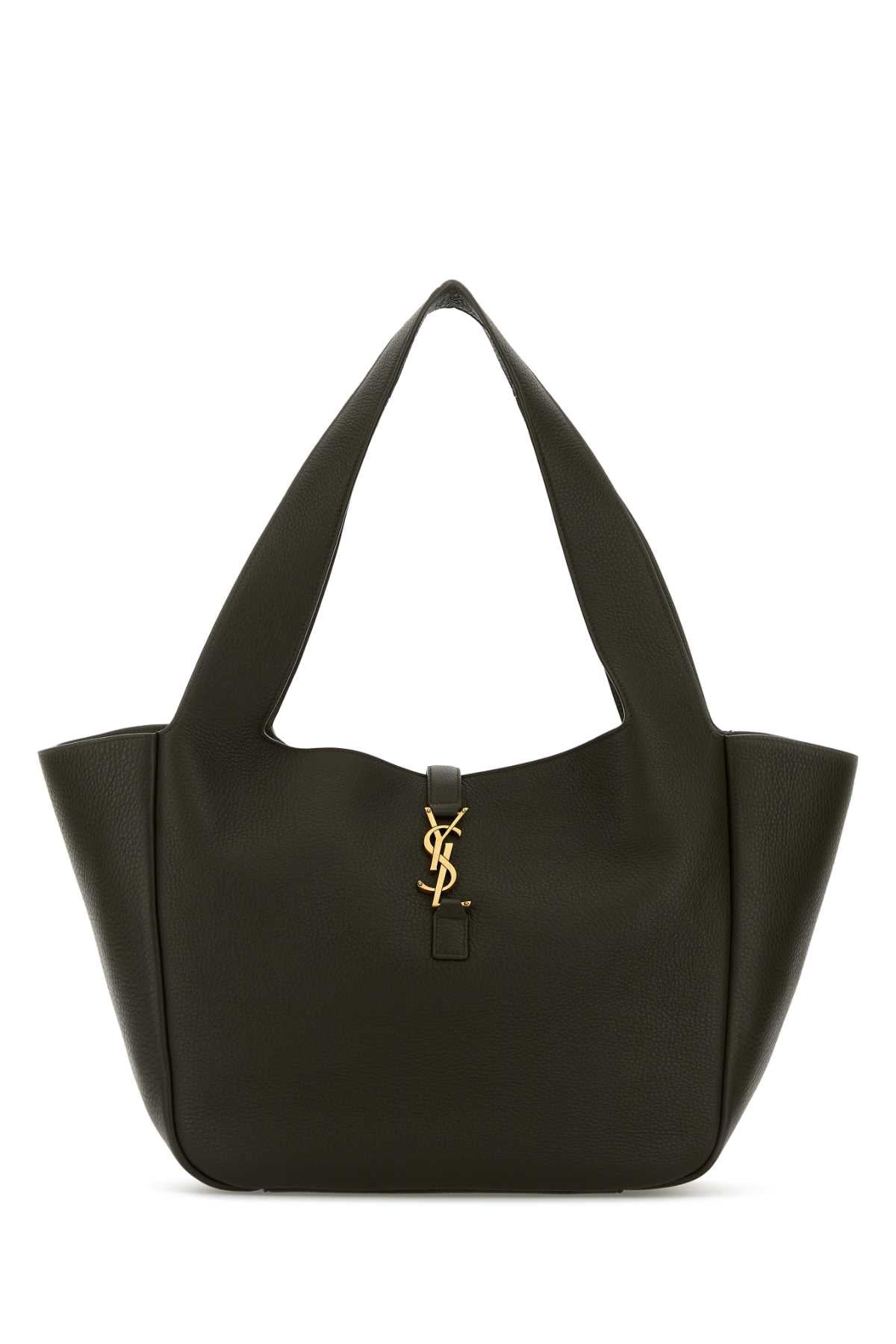 トートバッグ Saint Laurent Dark Green Leather Le 5 A 7 Bea Shopping Bag LE 5 À 7 BEA IN GRAINED LEATHER | Saint Laurent | YSL US