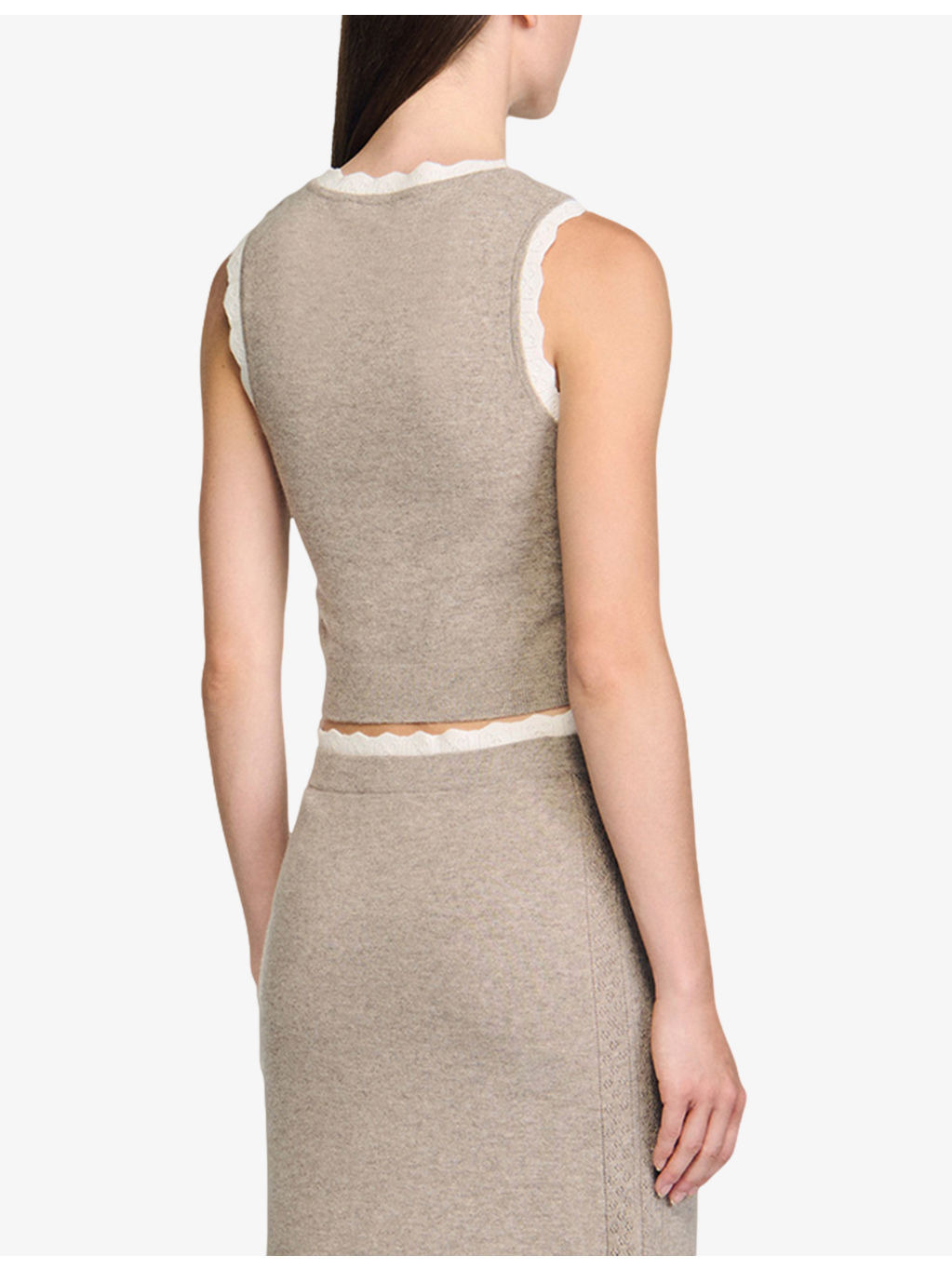 Contrast-Trim Wool and Cashmere Top - 4
