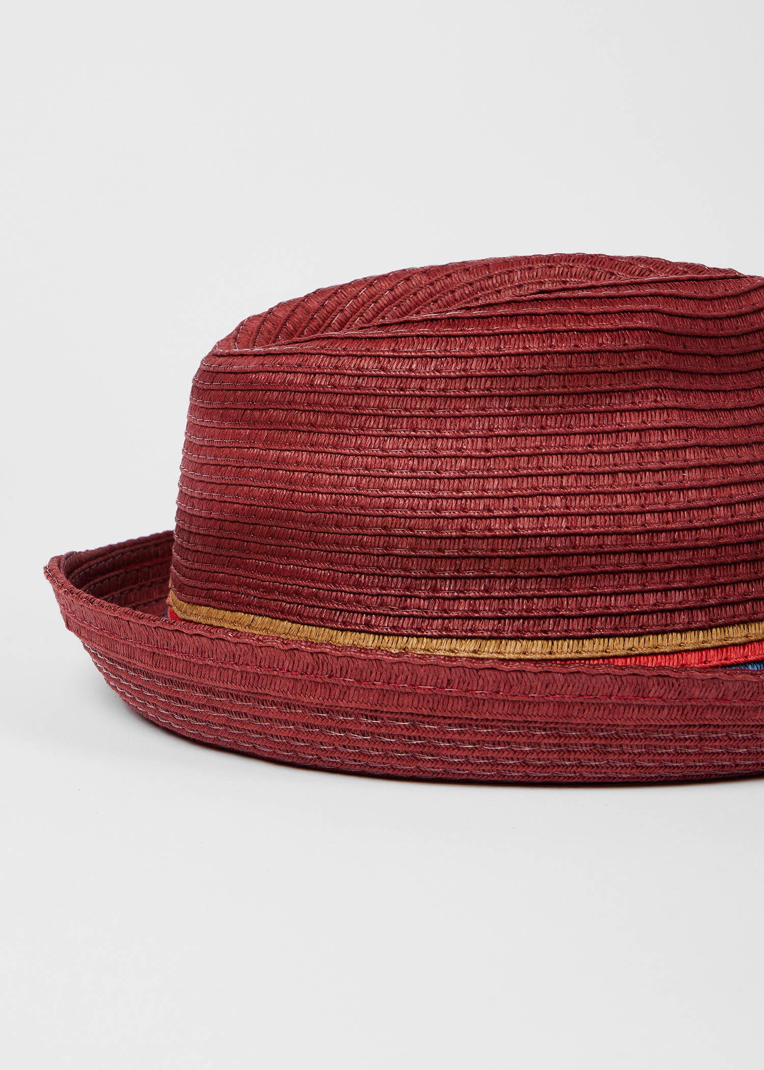 Red 'Artist Stripe' Trilby Hat - 3