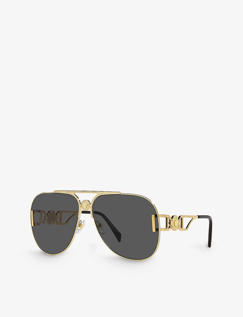 Gold Medusa Pilot Biggie Sunglasses - 3