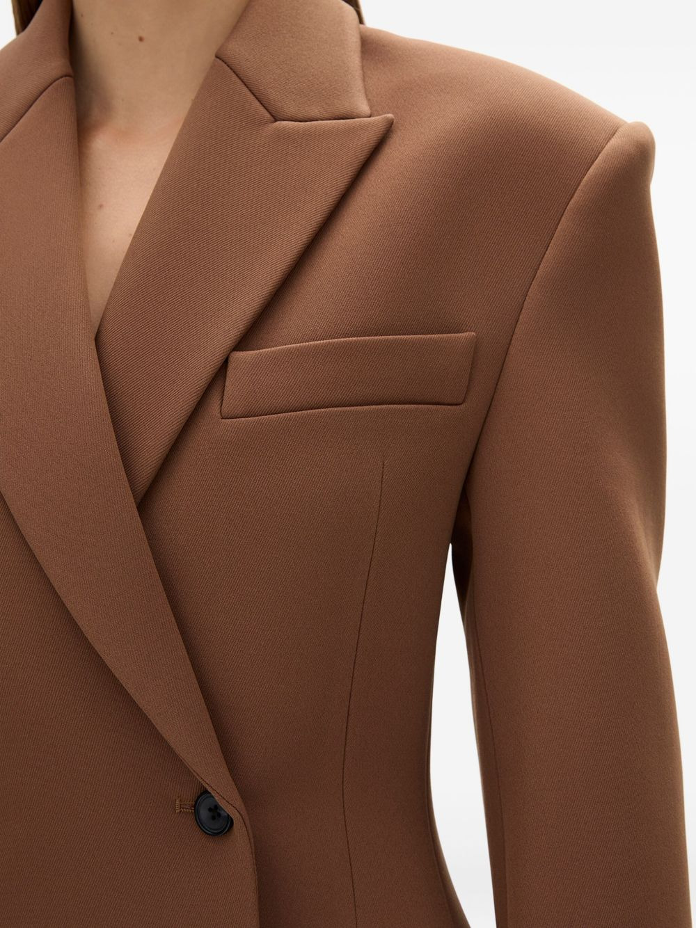 Sergio padded-shoulder coat - 5