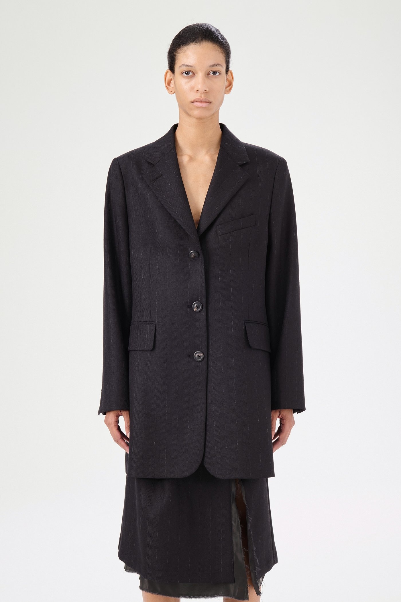 Queens Blazer Maitre D Black Wool - 3