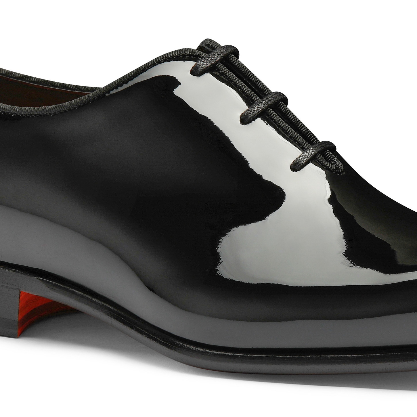 Men's black patent leather Oxford shoe - 6
