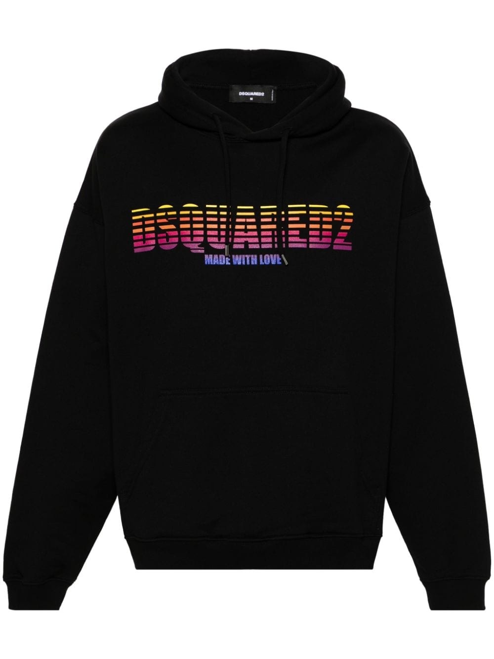 logo-print cotton hoodie - 1