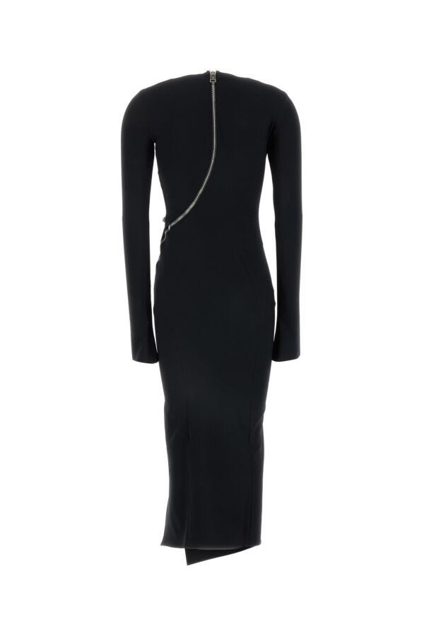 Black stretch polyester dress - 2