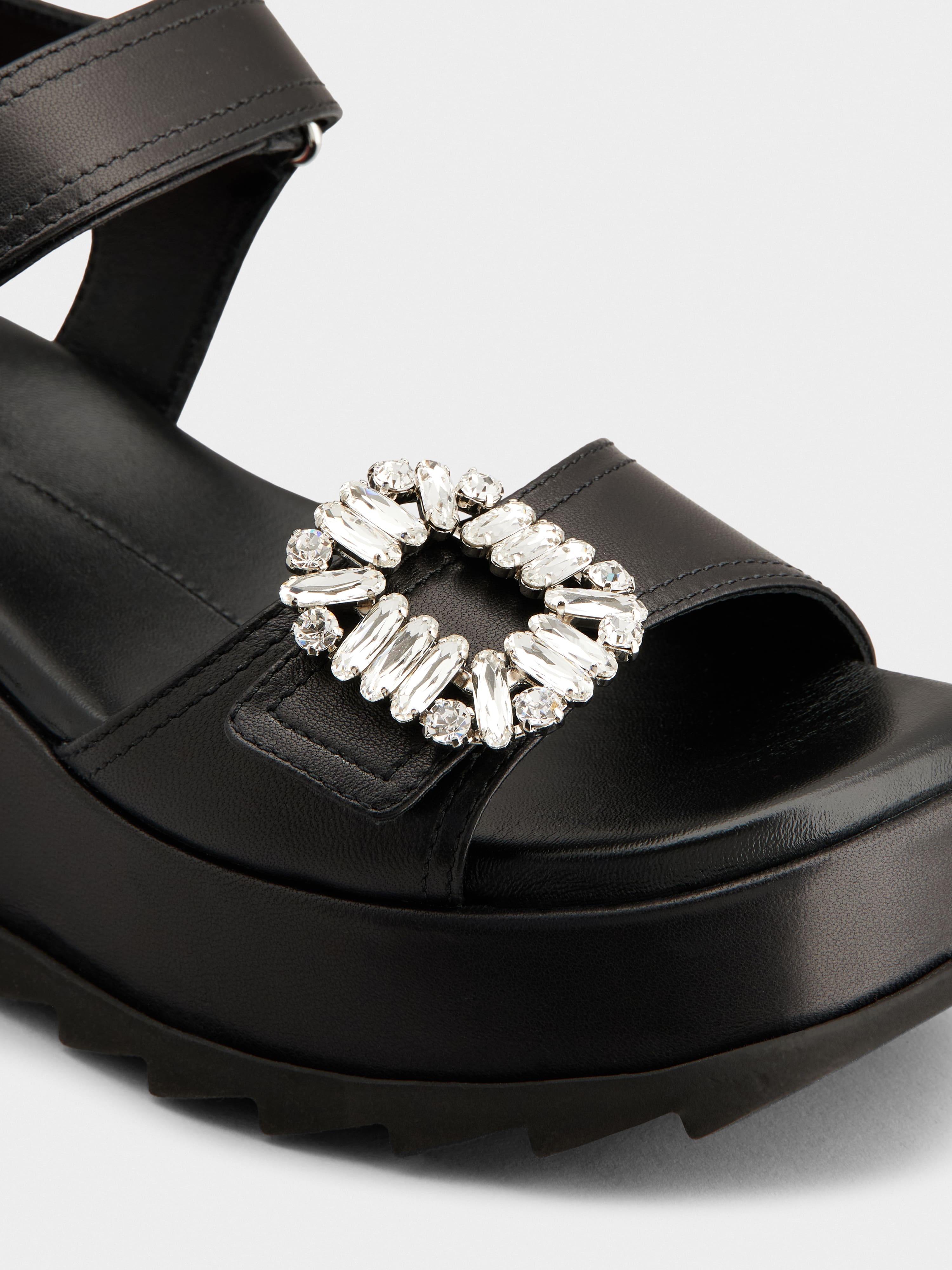 Slidy Viv' Wedge Sandals in leather - 3