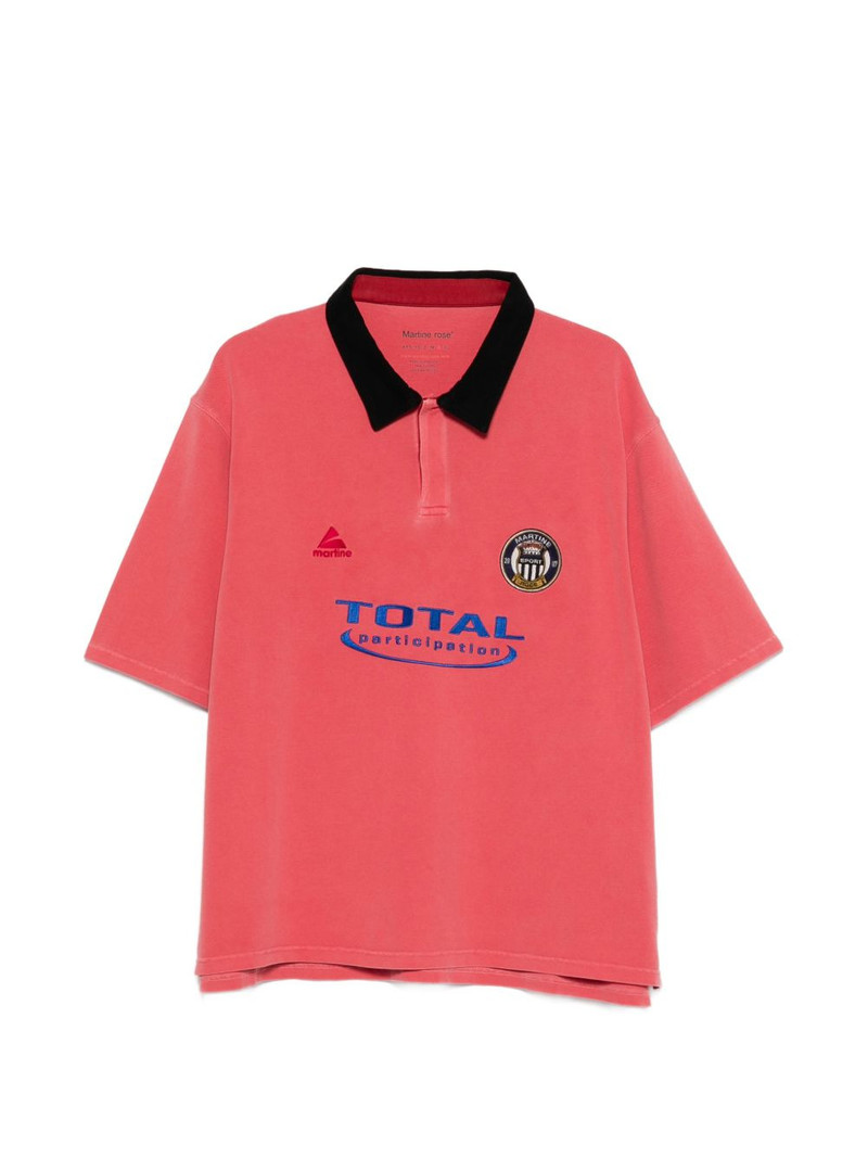 washed logo polo shirt 1