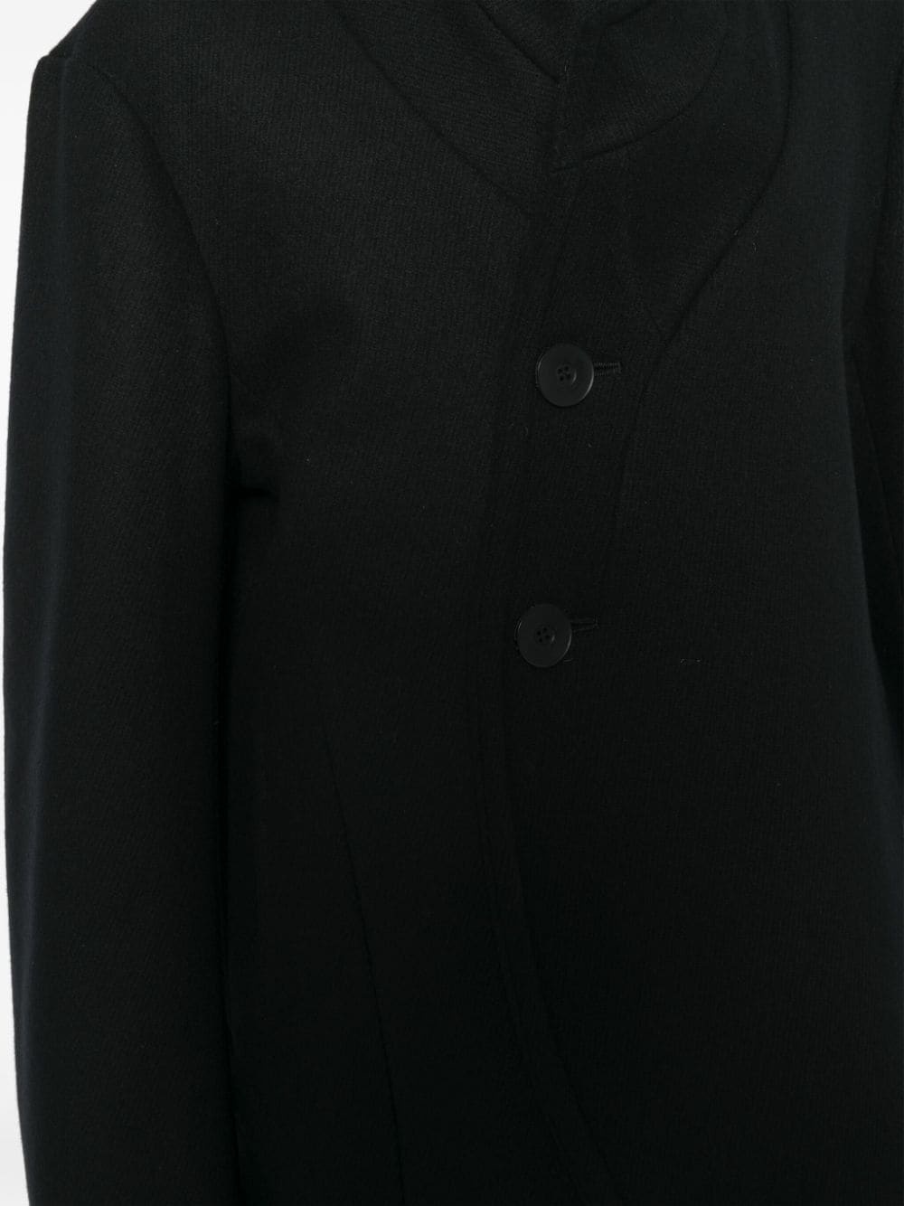 exposed-seam off-centre coat - 5
