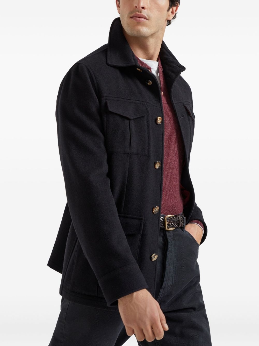 cashmere military jacket - 4