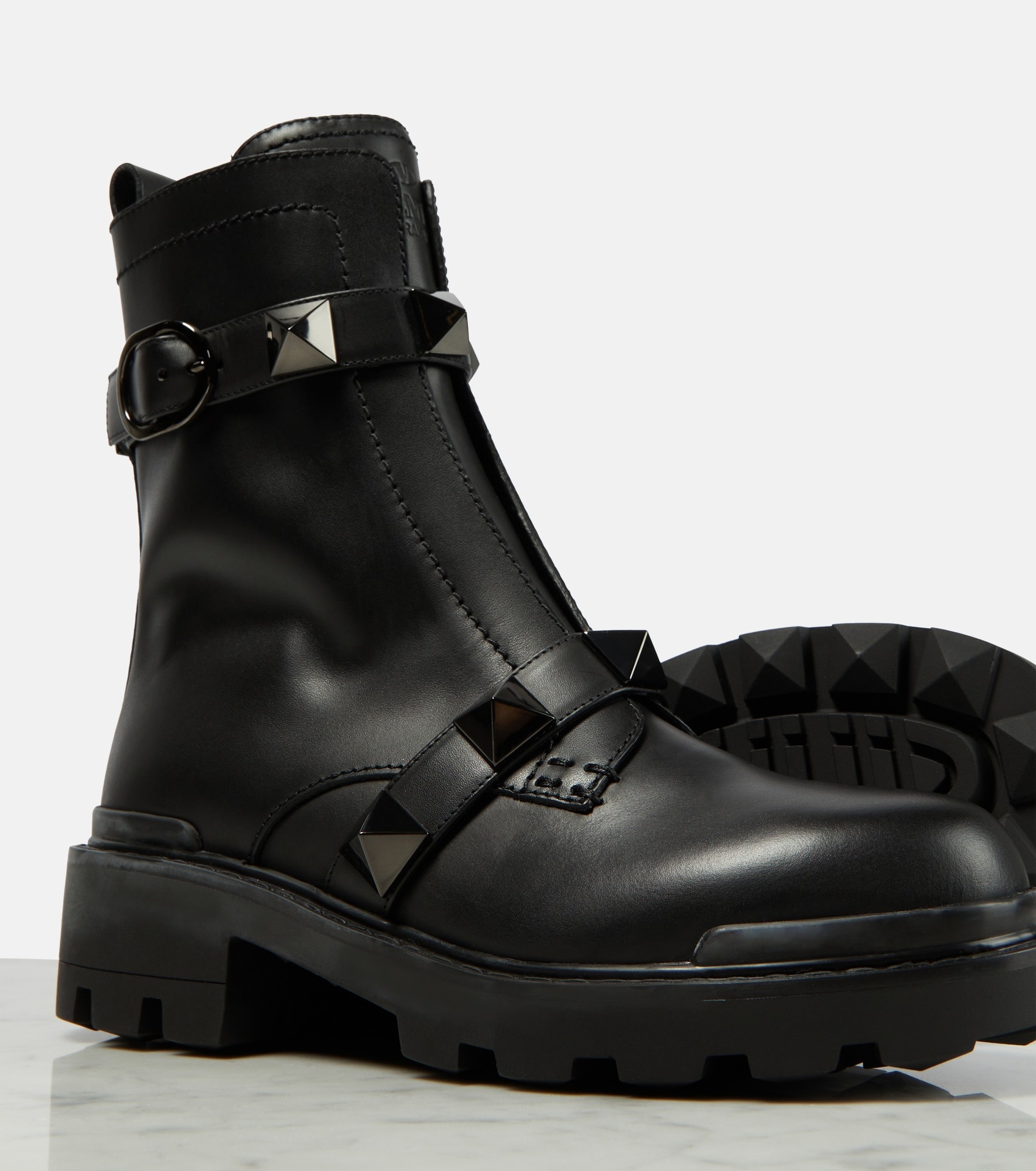 Roman Stud 40 leather combat boots - 6