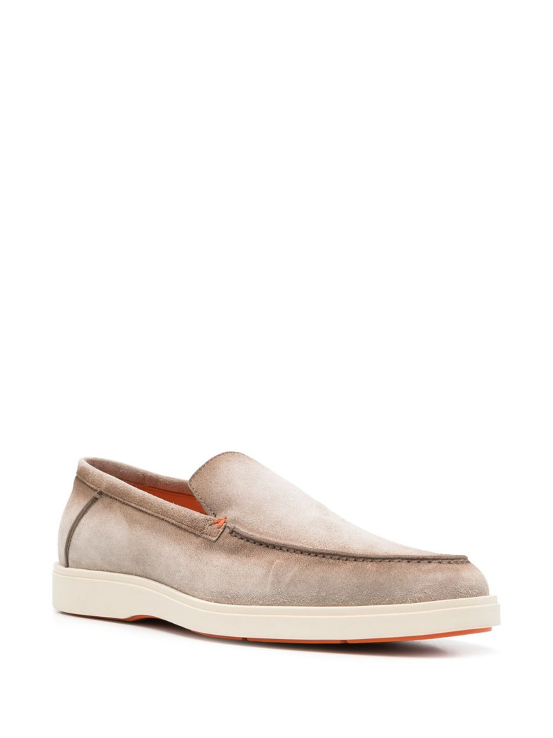 Santoni suede loafers outlook