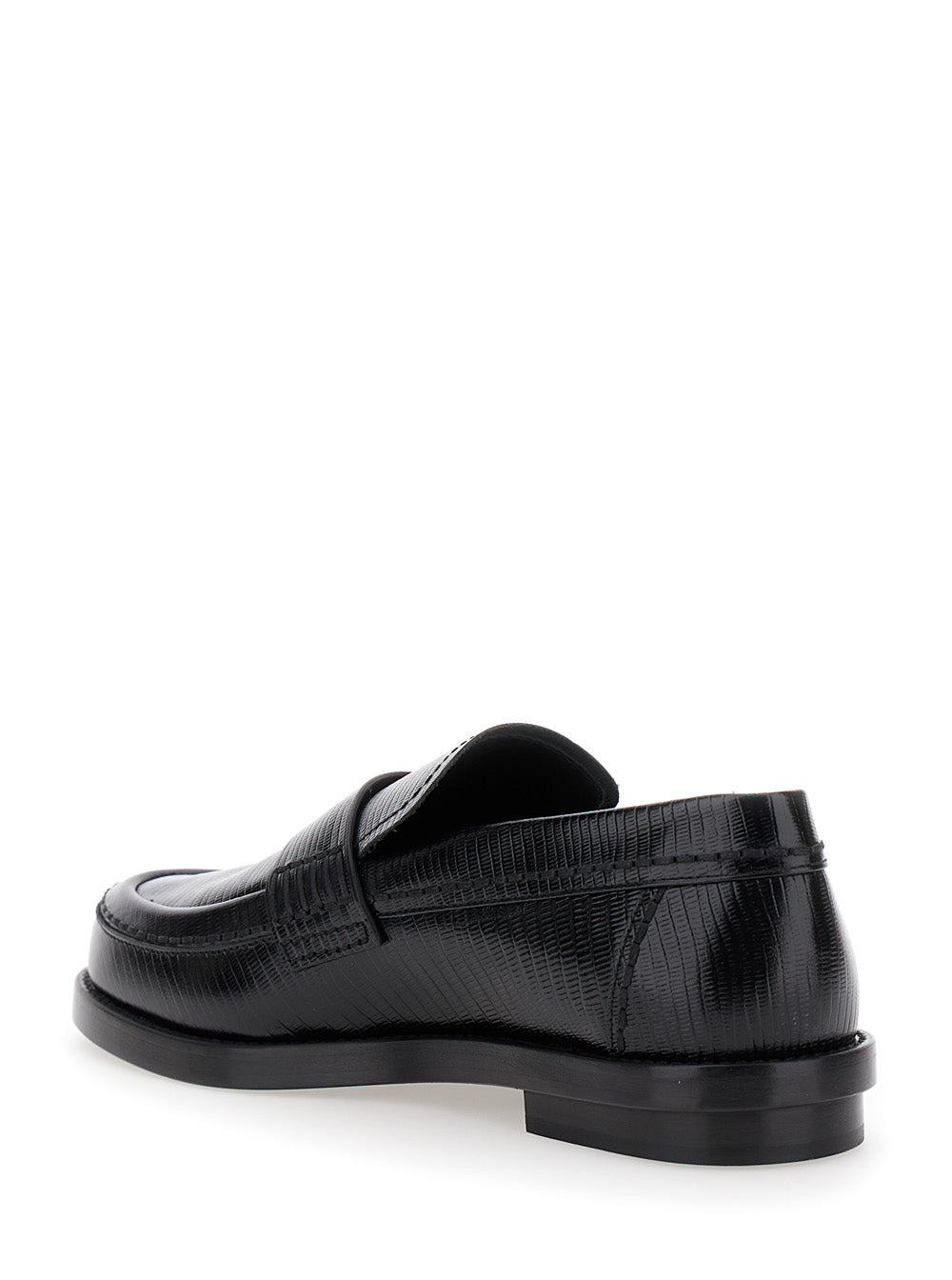 Alexander Mcqueen Men Black Slip-On Loafers In Leather Man - 3