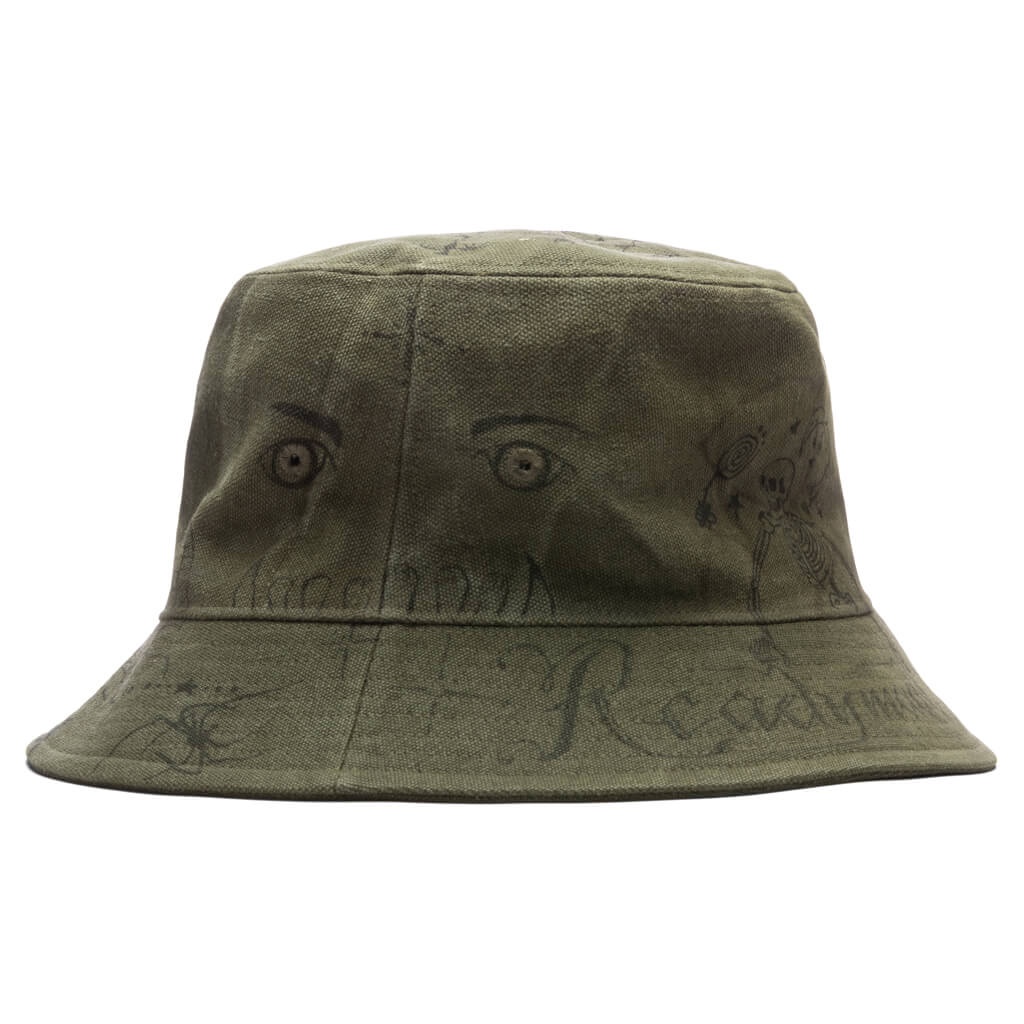 Readymade ✖︎Dr.woo BUCKET HAT TATOO Readymade READYMADE X DR. WOO TATTOO BUCKET HAT - GREEN