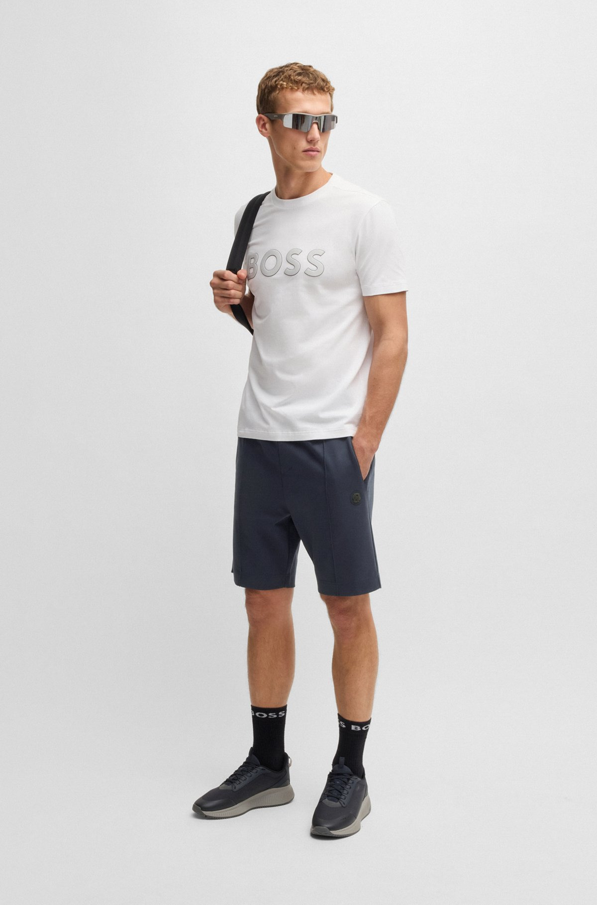 SHORTS WITH DOUBLE B MONOGRAM - 4