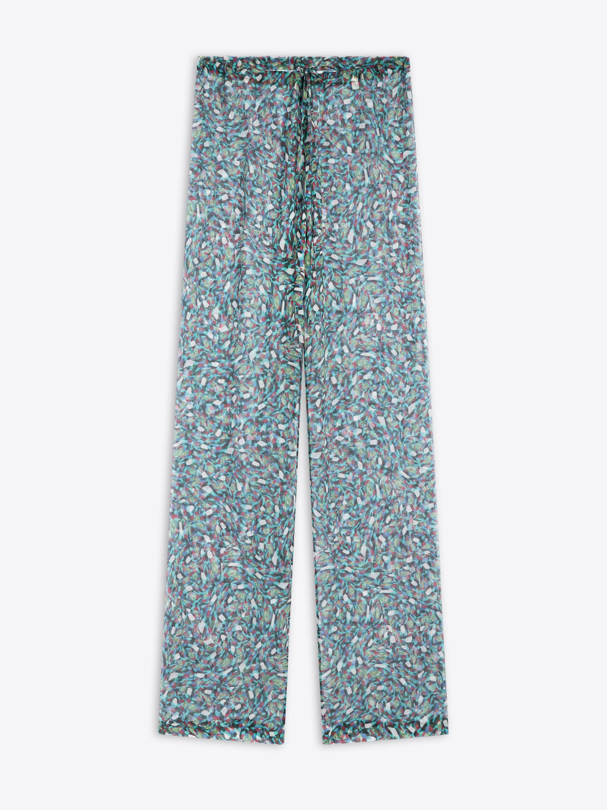 ELASTICATED SILK PANTS - 1