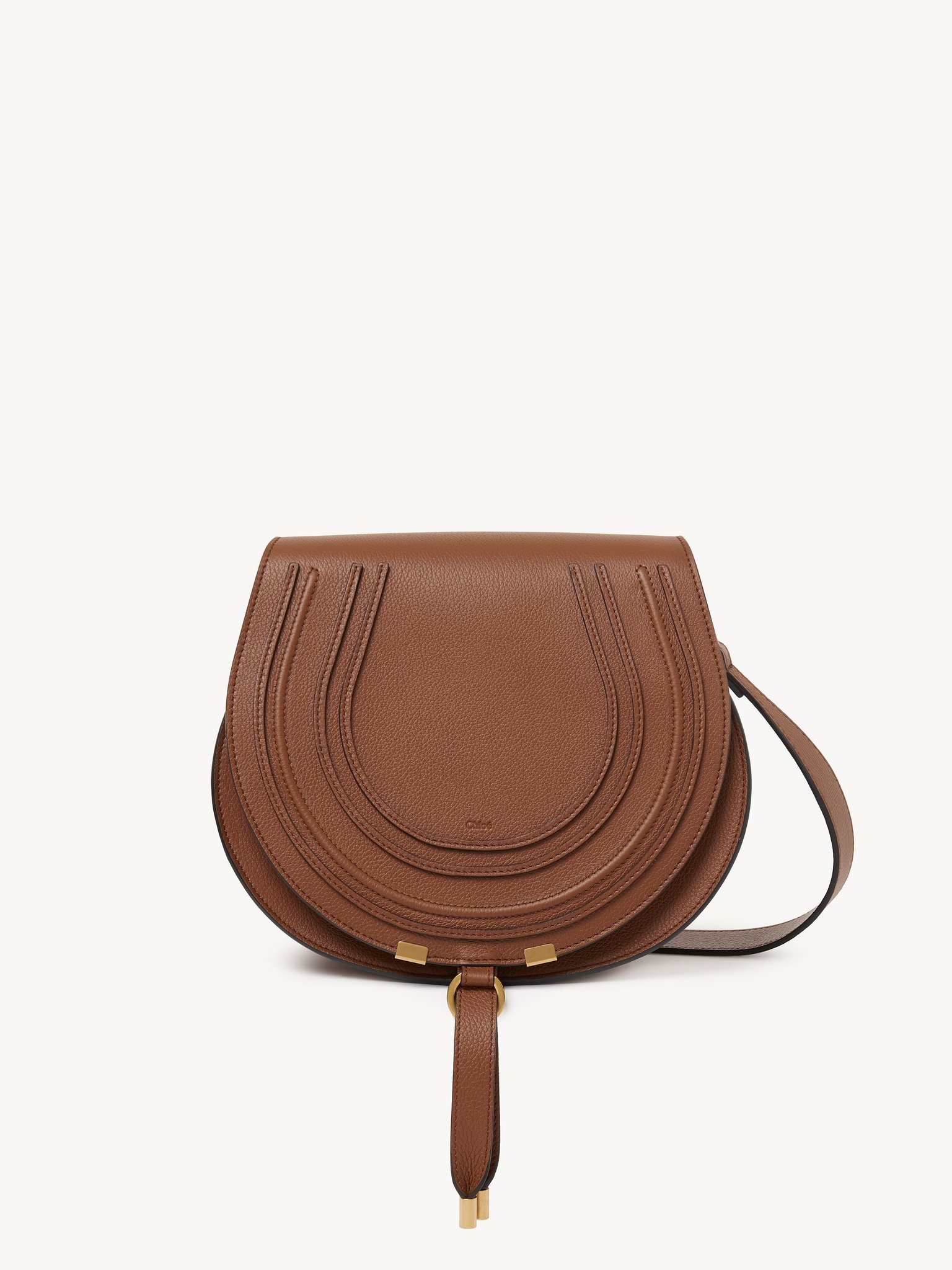 MARCIE SADDLE BAG IN GRAINED LEATHER - 1