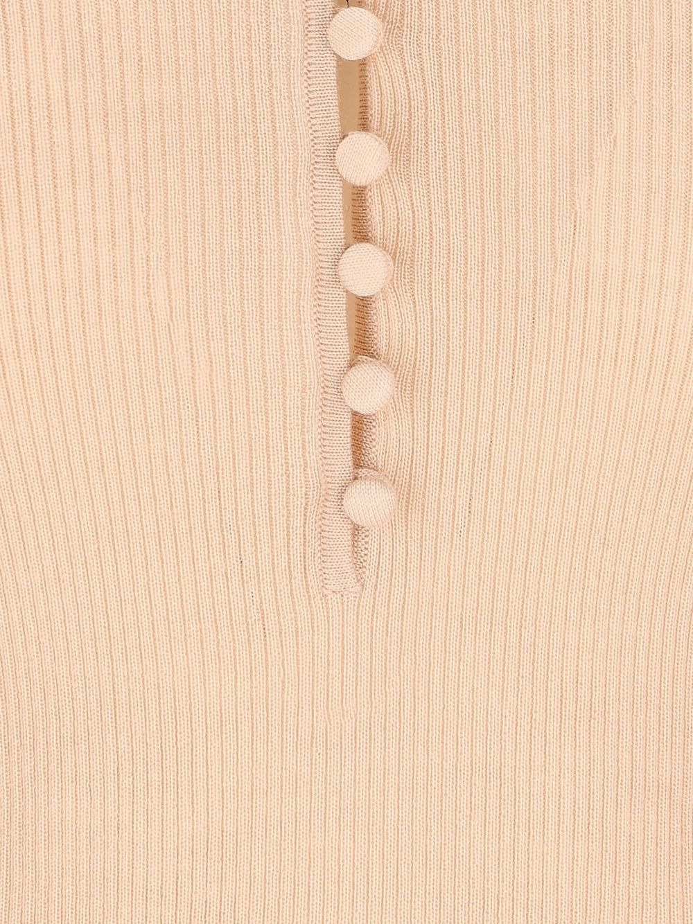Henley ribbed button-front T-shirt - 3