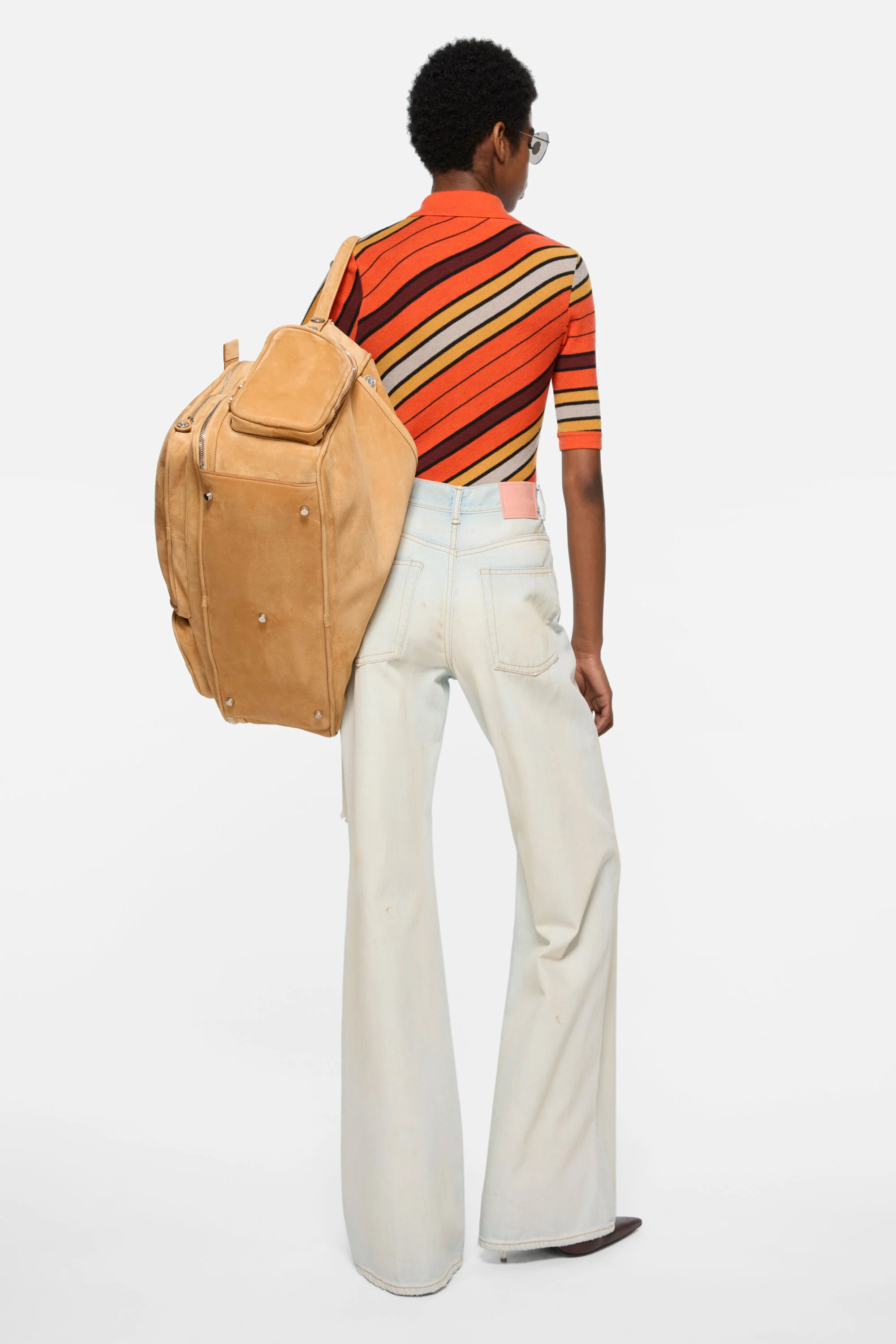 Wool polo knit - Multi orange - 3