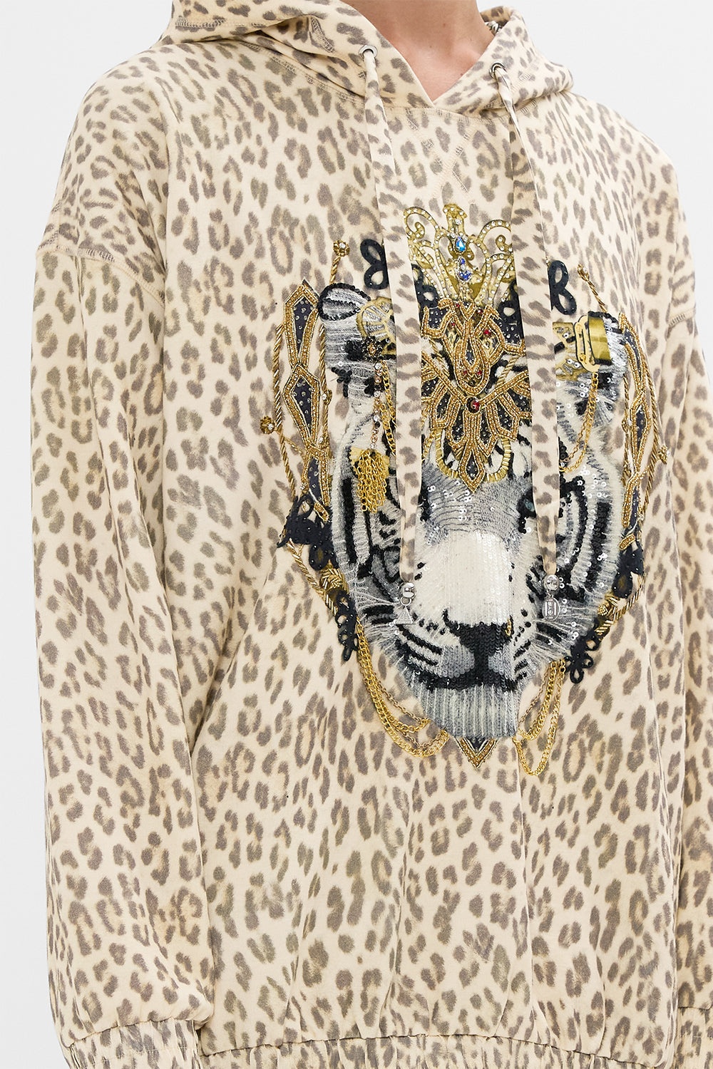SILK BAND OVERSIZED HOODIE WITH POCKETS - 6