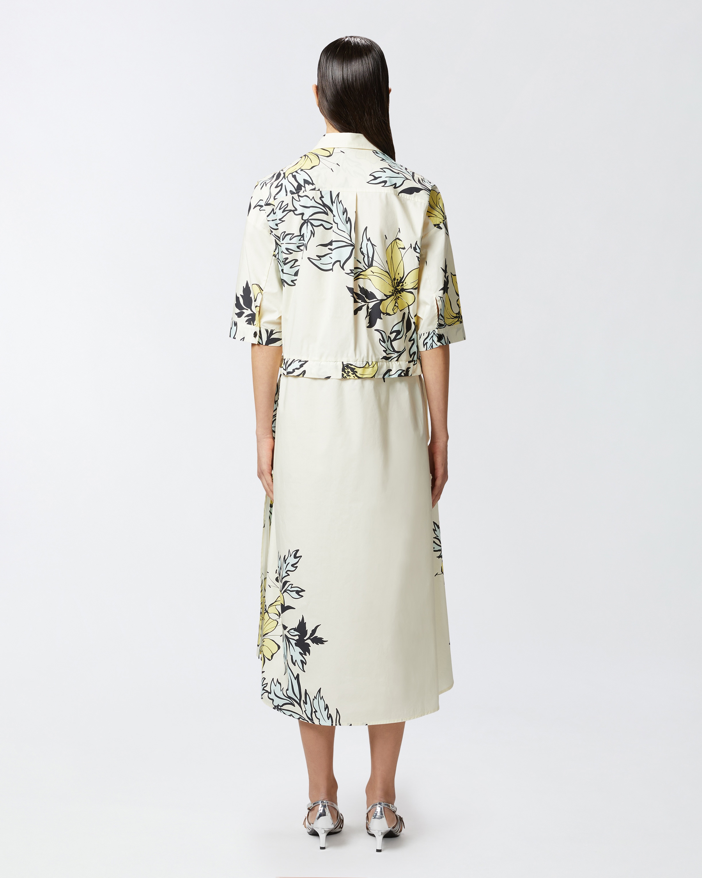 FLORAL PRINT SHIRT DRESS - 4