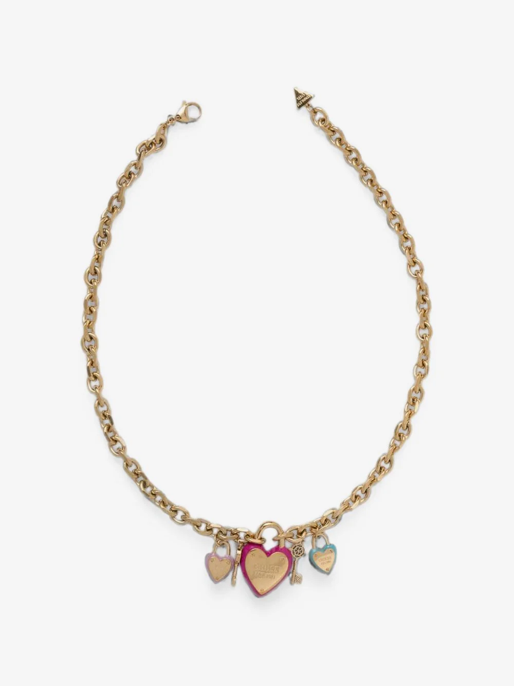 All You Need Is Love heart-charm cable-link necklace - 1