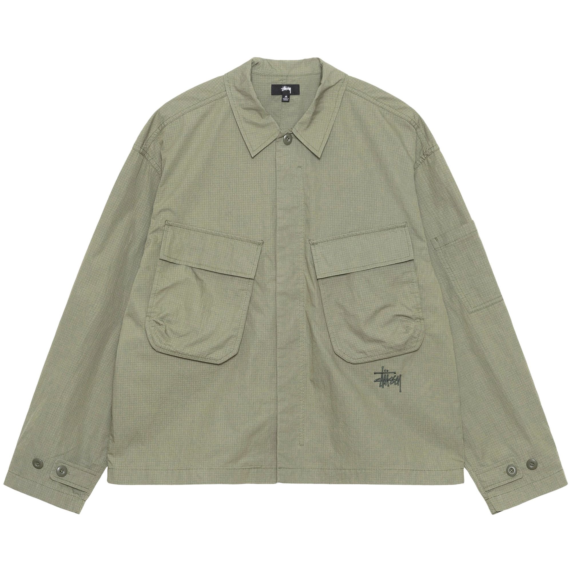 Stussy Military Overshirt 'Olive' - 1