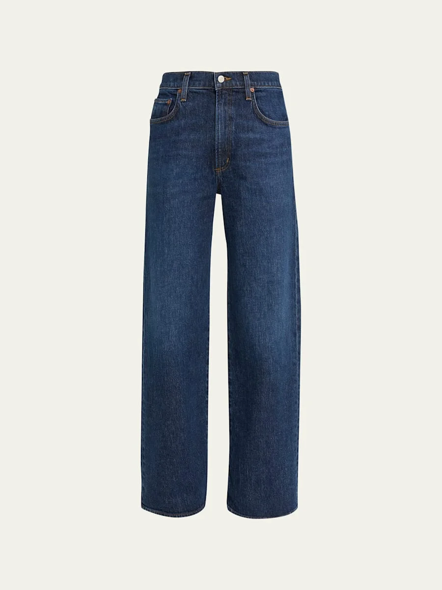 Harper Mid-Rise Wide-Leg Jeans - 1