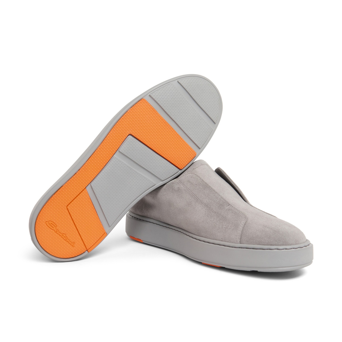 Men's grey suede slip-on sneaker - 2