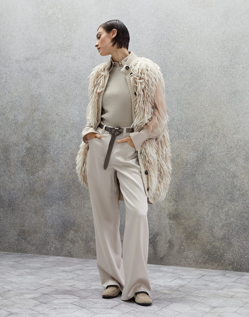 Striped Folk vest in alpaca 5