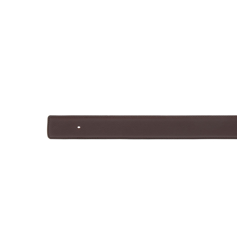 Santoni Dark brown tumbled leather belt strap outlook