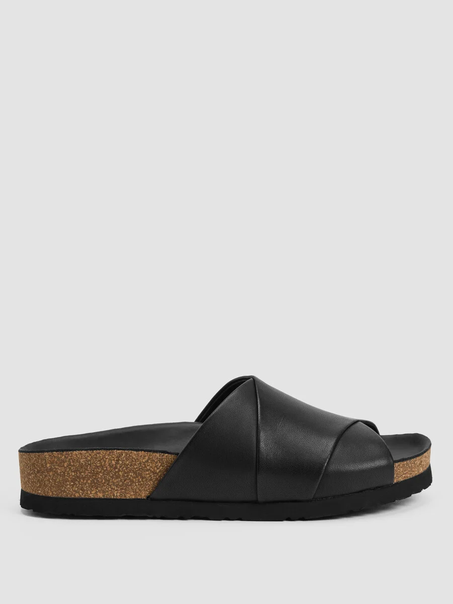 Code Nappa Leather Wedge Sandal - 1