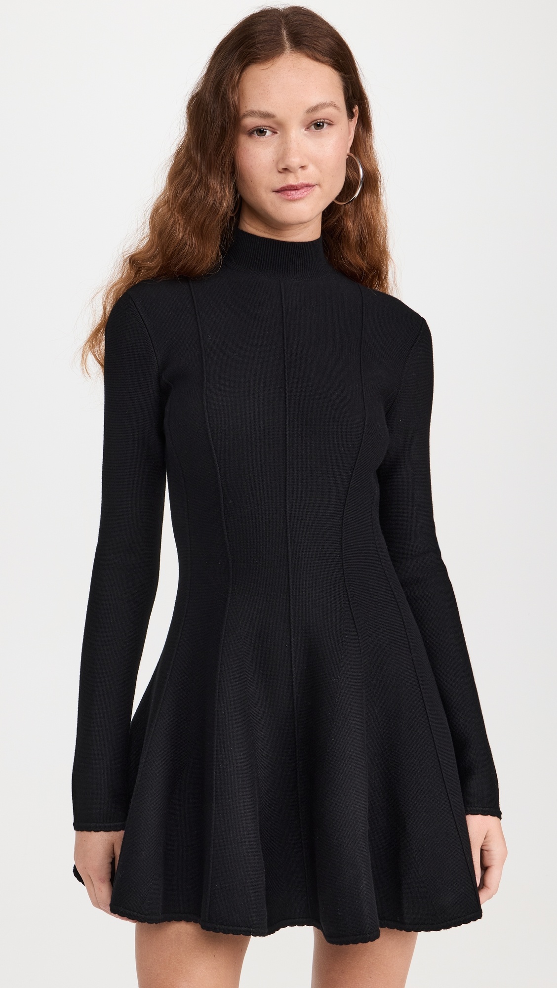 Knit Long Sleeve Corset Dress - 6